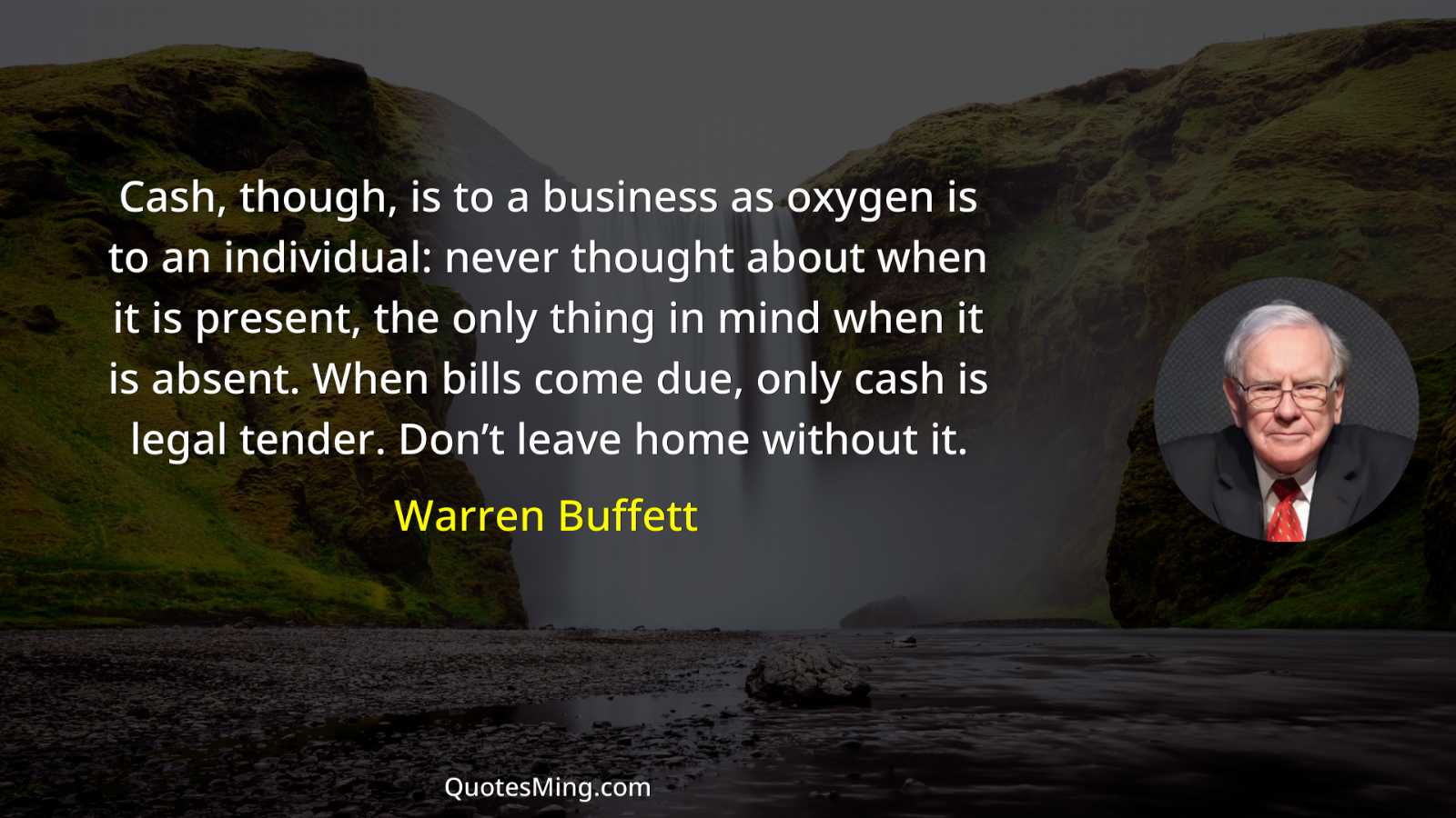 Cash though is to a business as oxygen is to