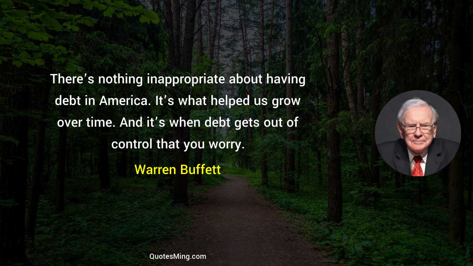 There’s nothing inappropriate about having debt in America It’s what