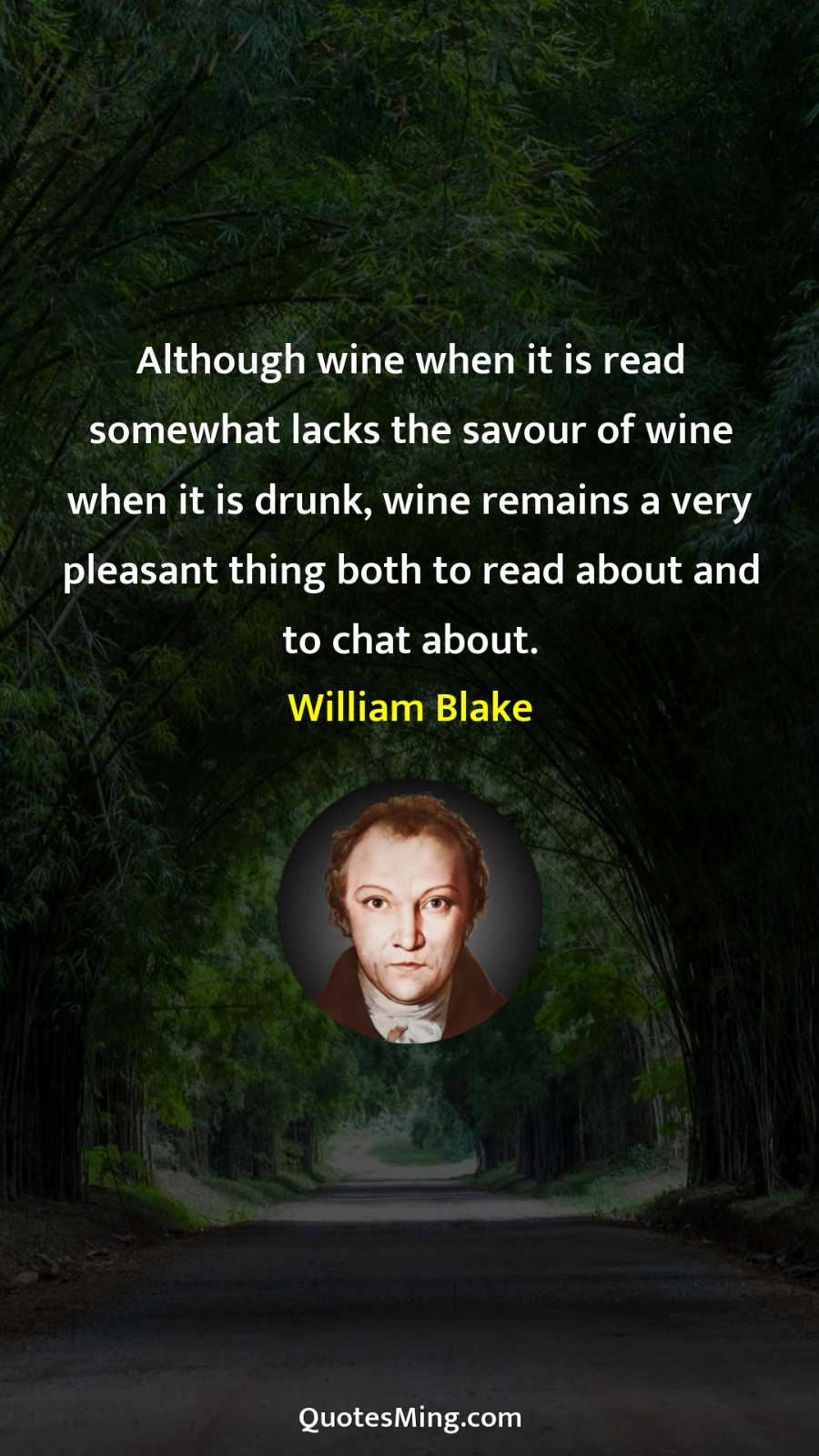 Although wine when it is read somewhat lacks the savour