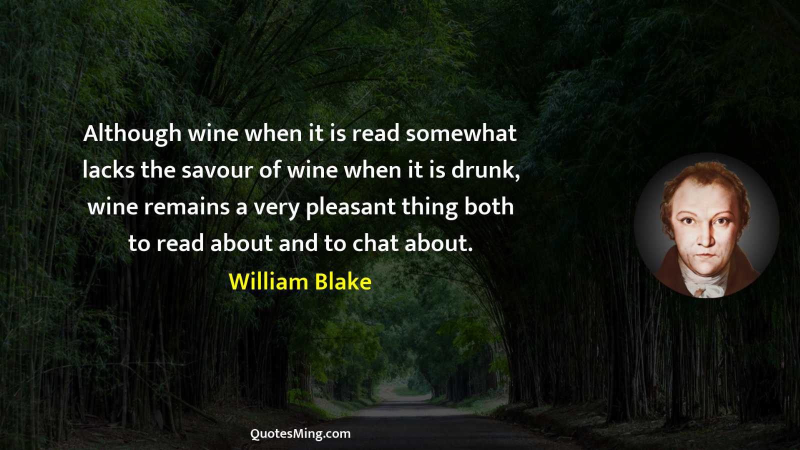 Although wine when it is read somewhat lacks the savour