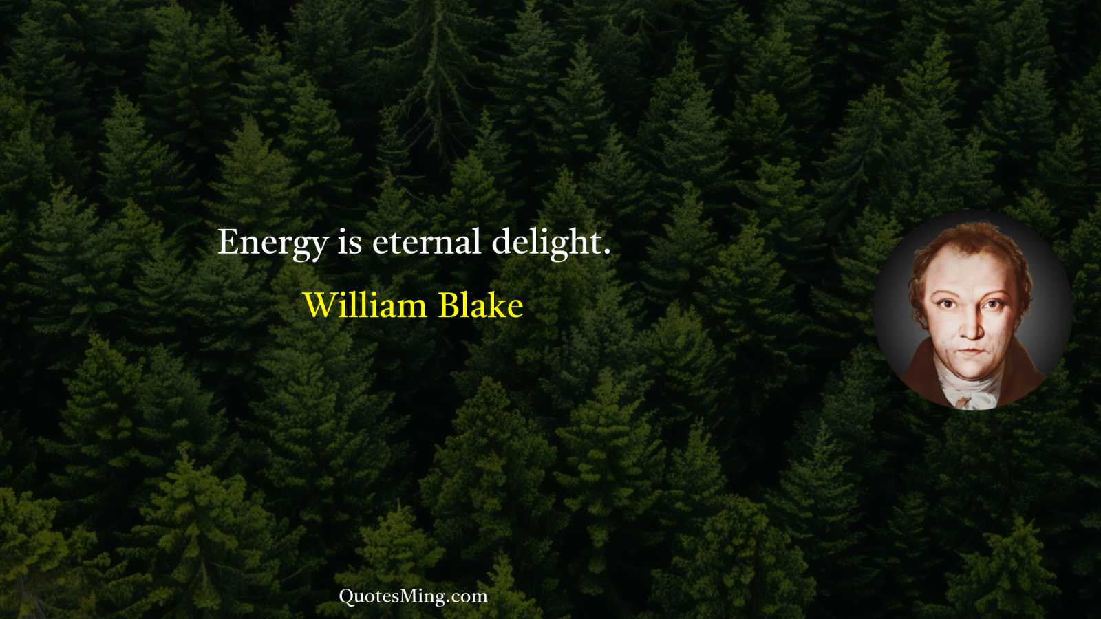 Energy is eternal delight