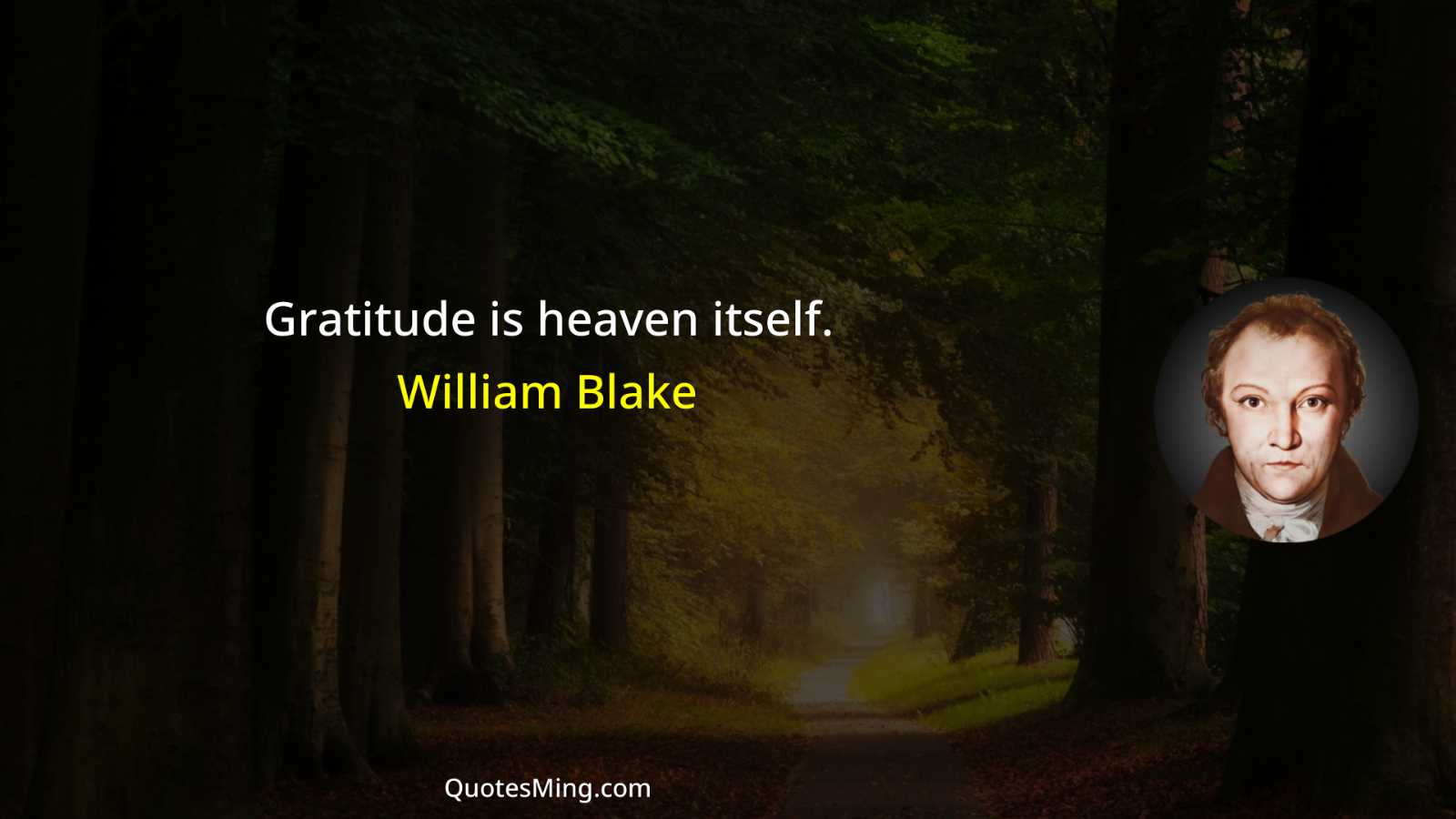 Gratitude is heaven itself