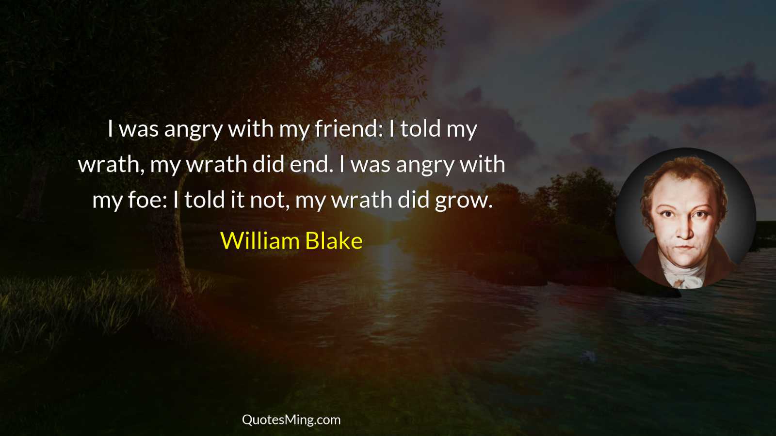 I was angry with my friend: I told my wrath