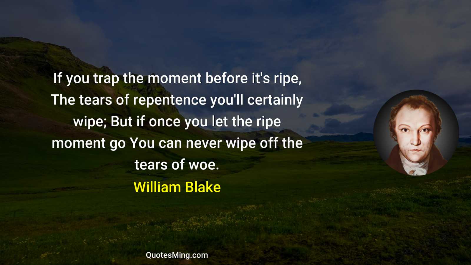 If you trap the moment before it's ripe The tears