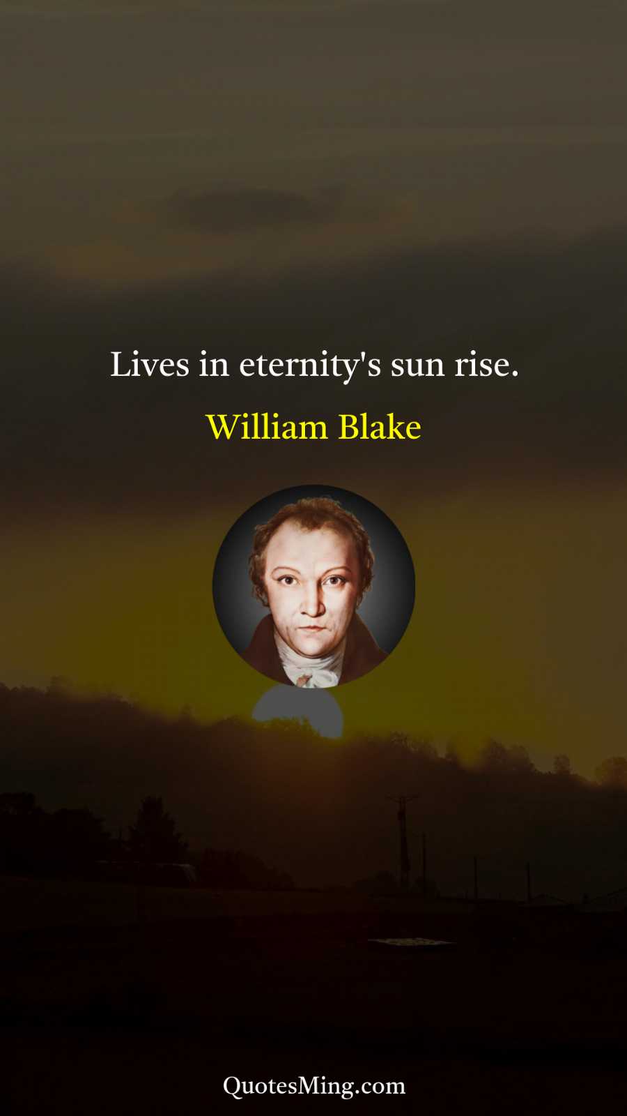 Lives in eternity's sun rise