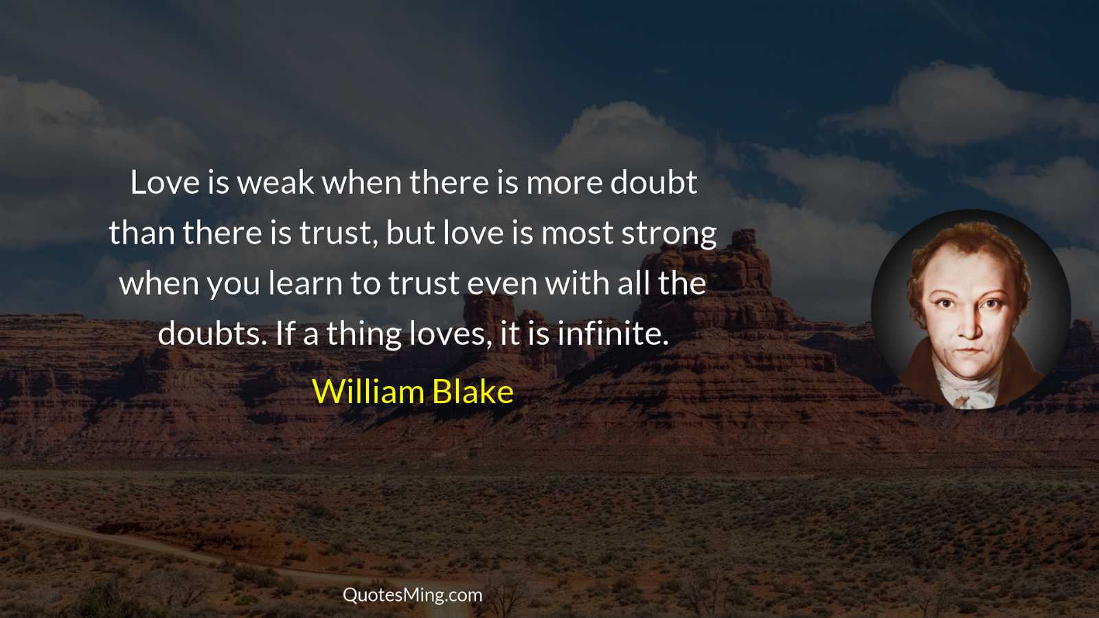 Love is weak when there is more doubt than there