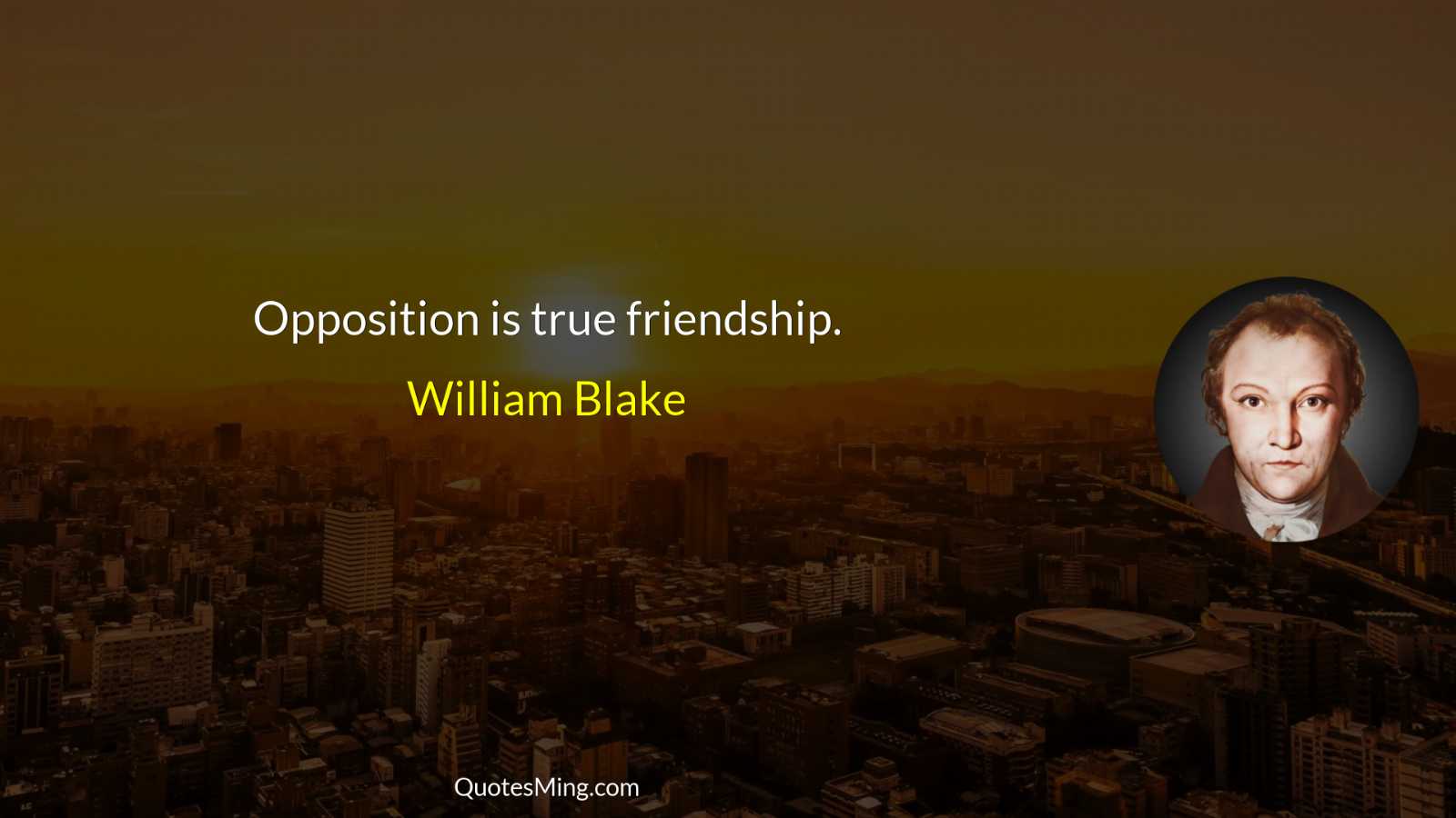 Opposition is true friendship