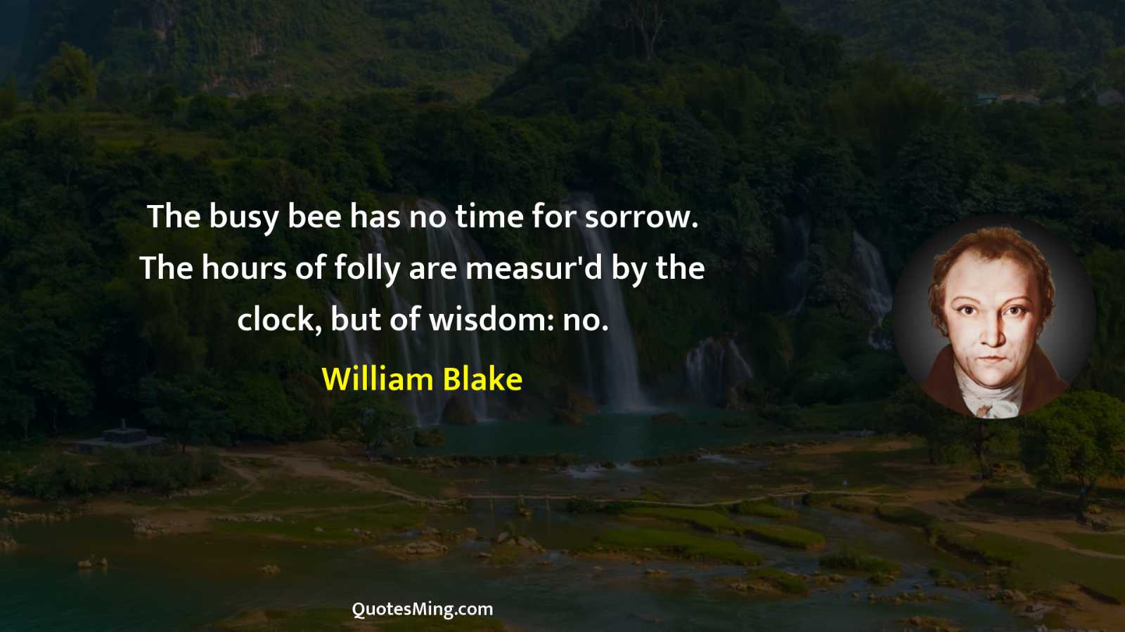 The busy bee has no time for sorrow The hours