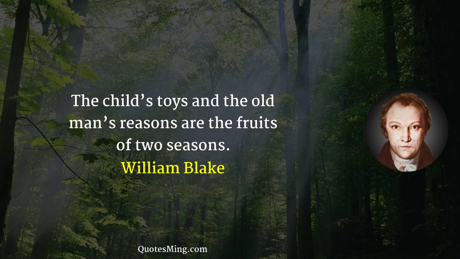 The child’s toys and the old man’s reasons are the