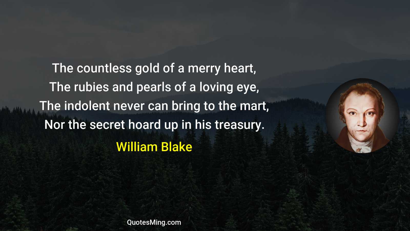 The countless gold of a merry heart The rubies and