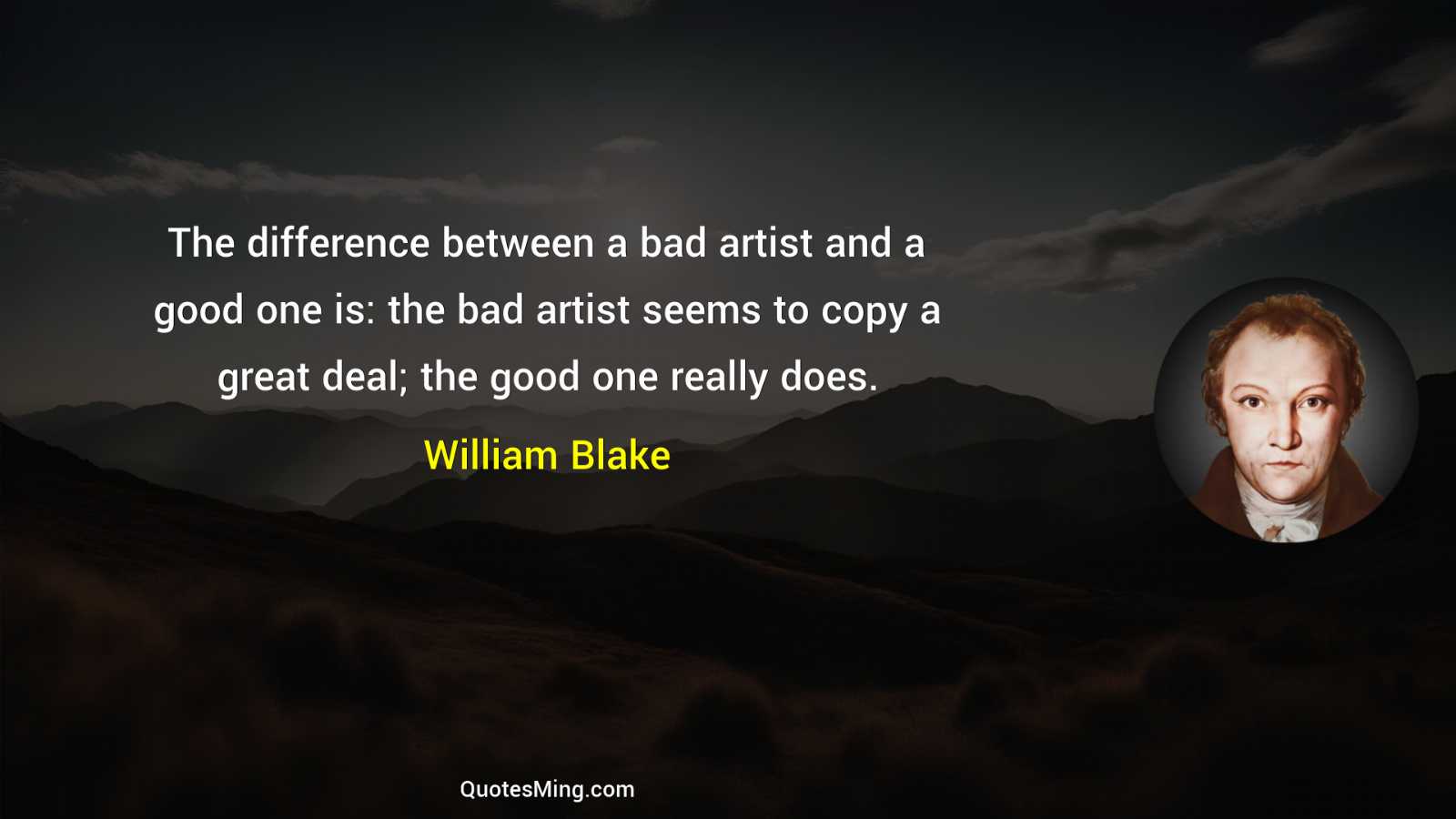 The difference between a bad artist and a good one