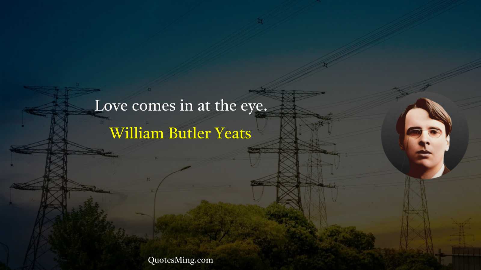 Love comes in at the eye