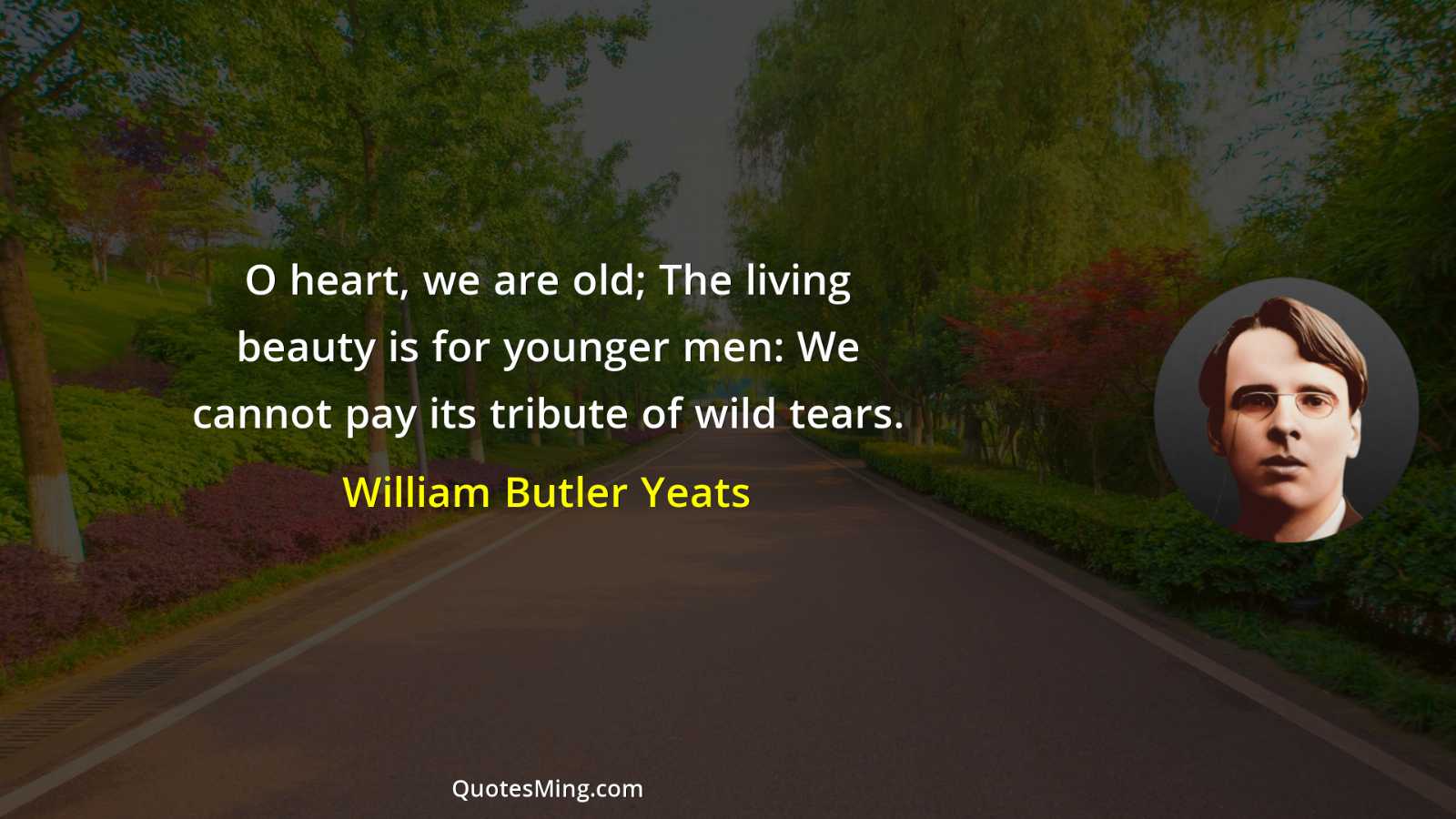 O heart we are old; The living beauty is for