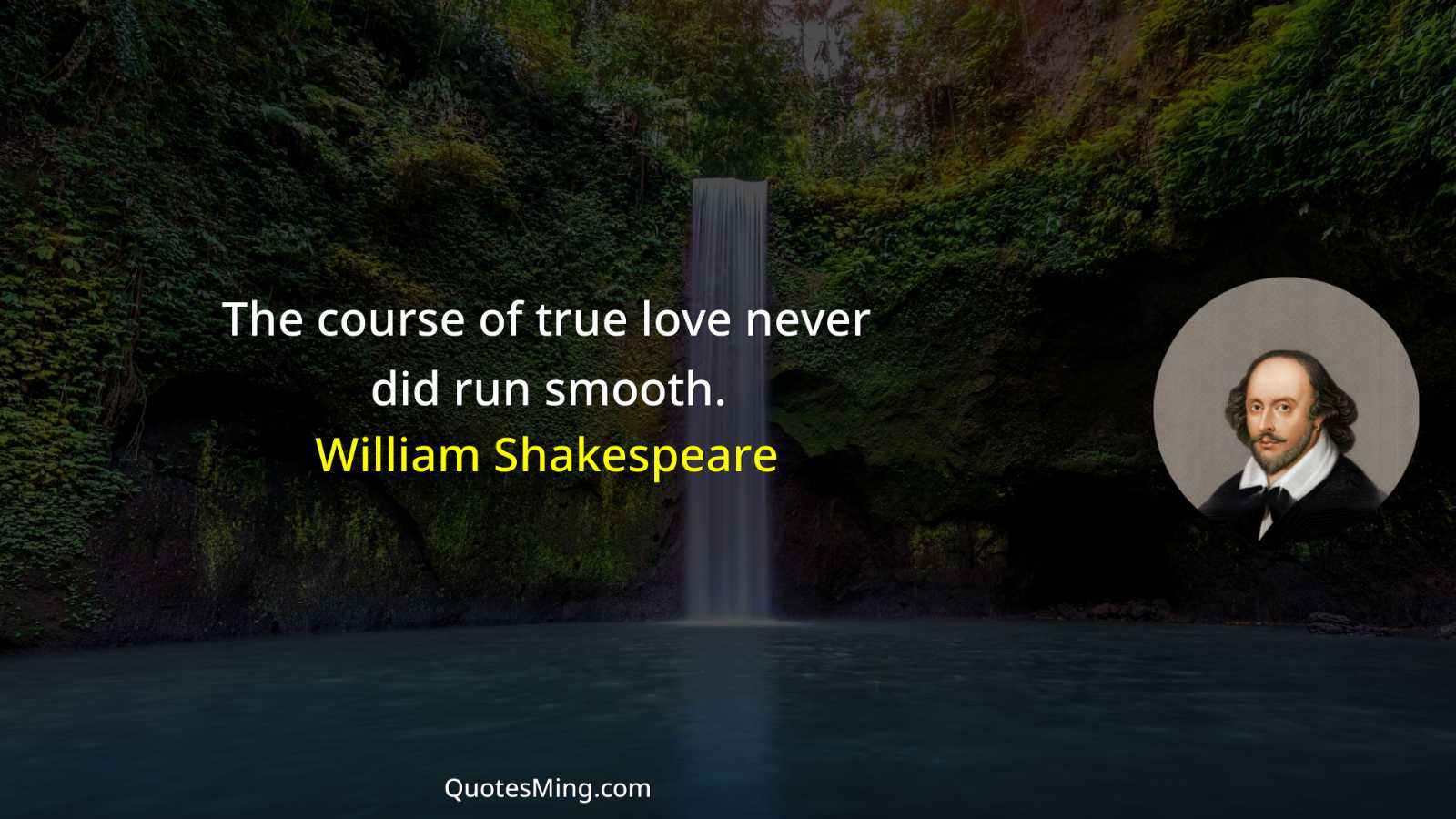 The course of true love never did run smooth