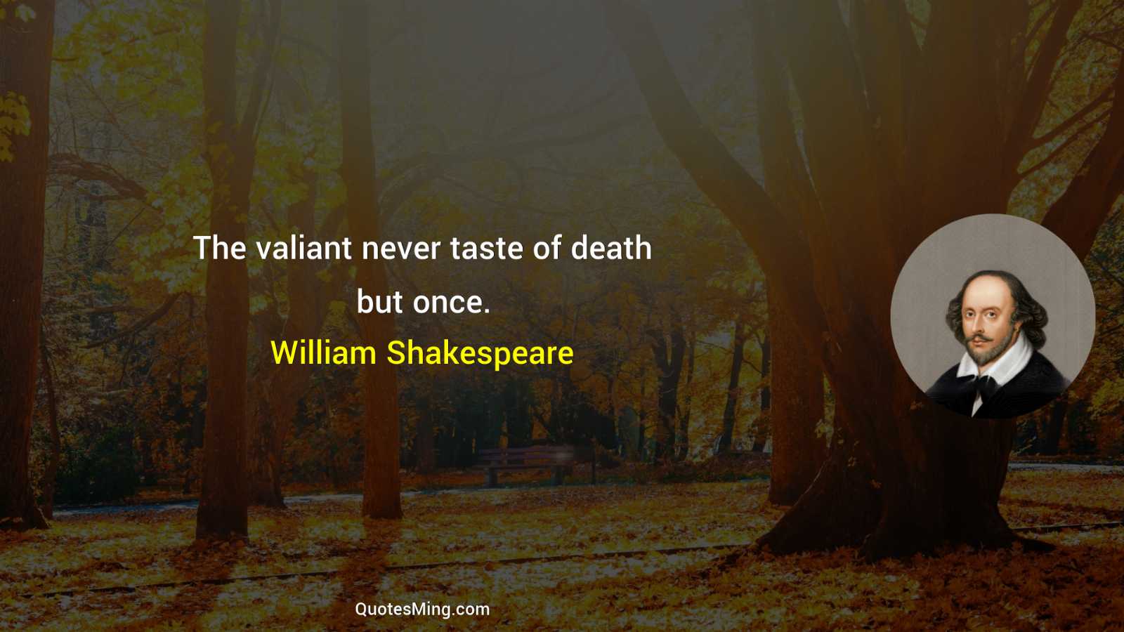 The valiant never taste of death but once