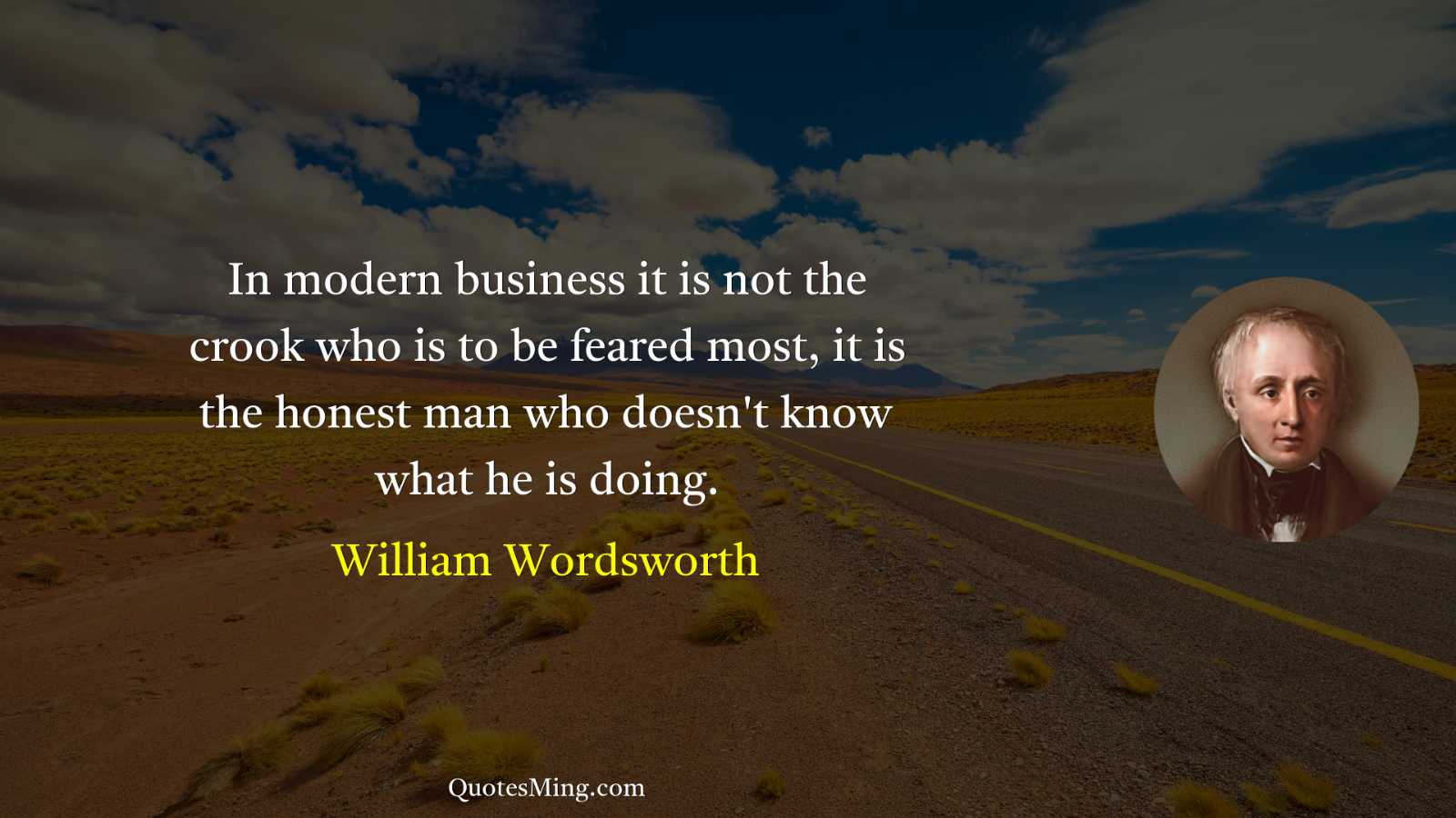 In modern business it is not the crook who is