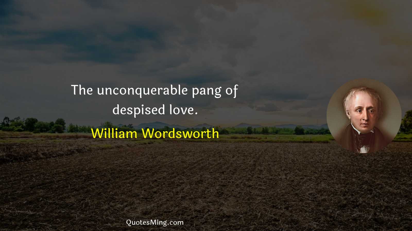 The unconquerable pang of despised love