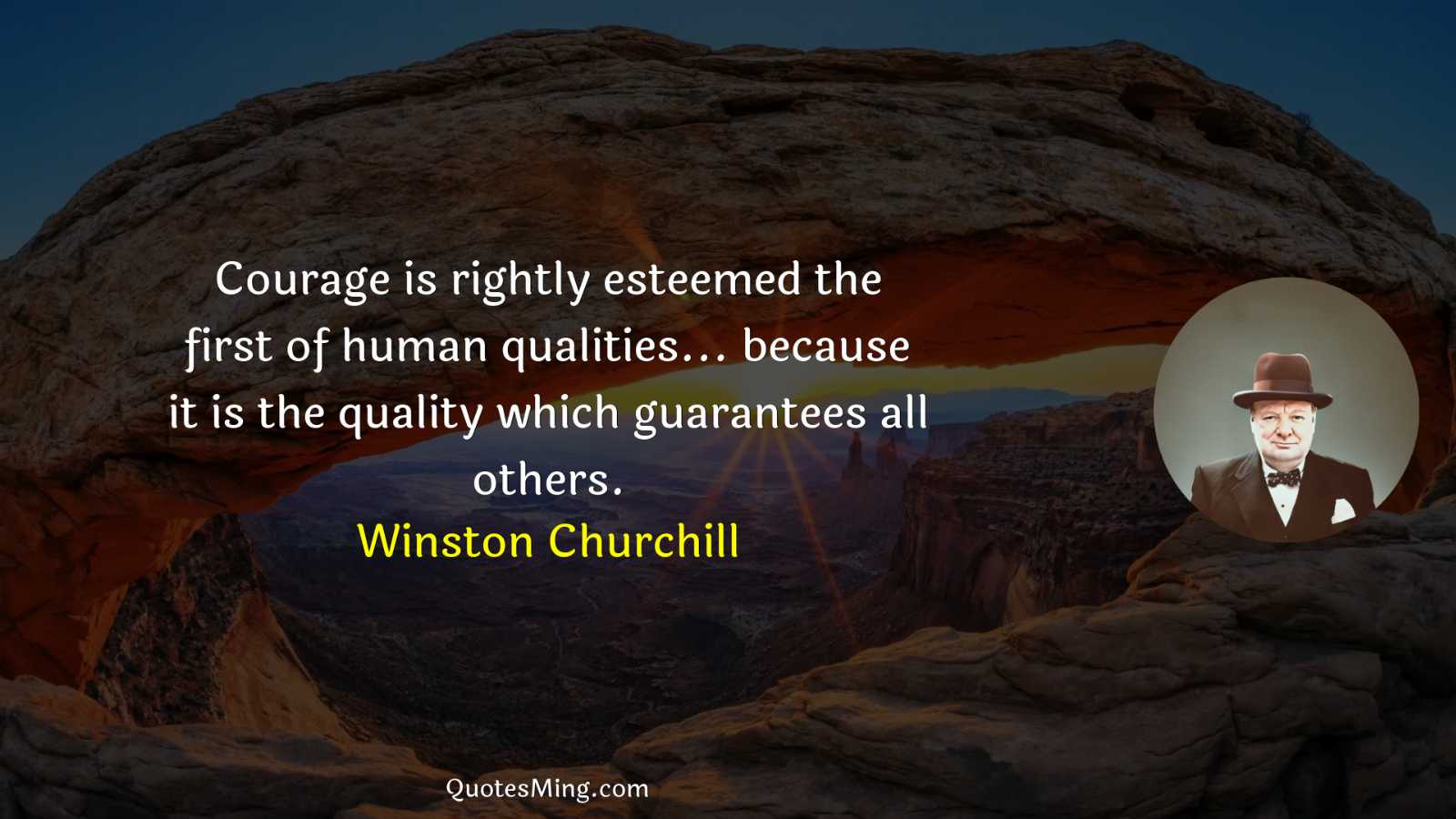 Courage is rightly esteemed the first of human qualities because