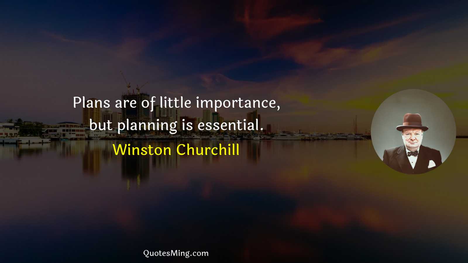 Plans are of little importance but planning is essential