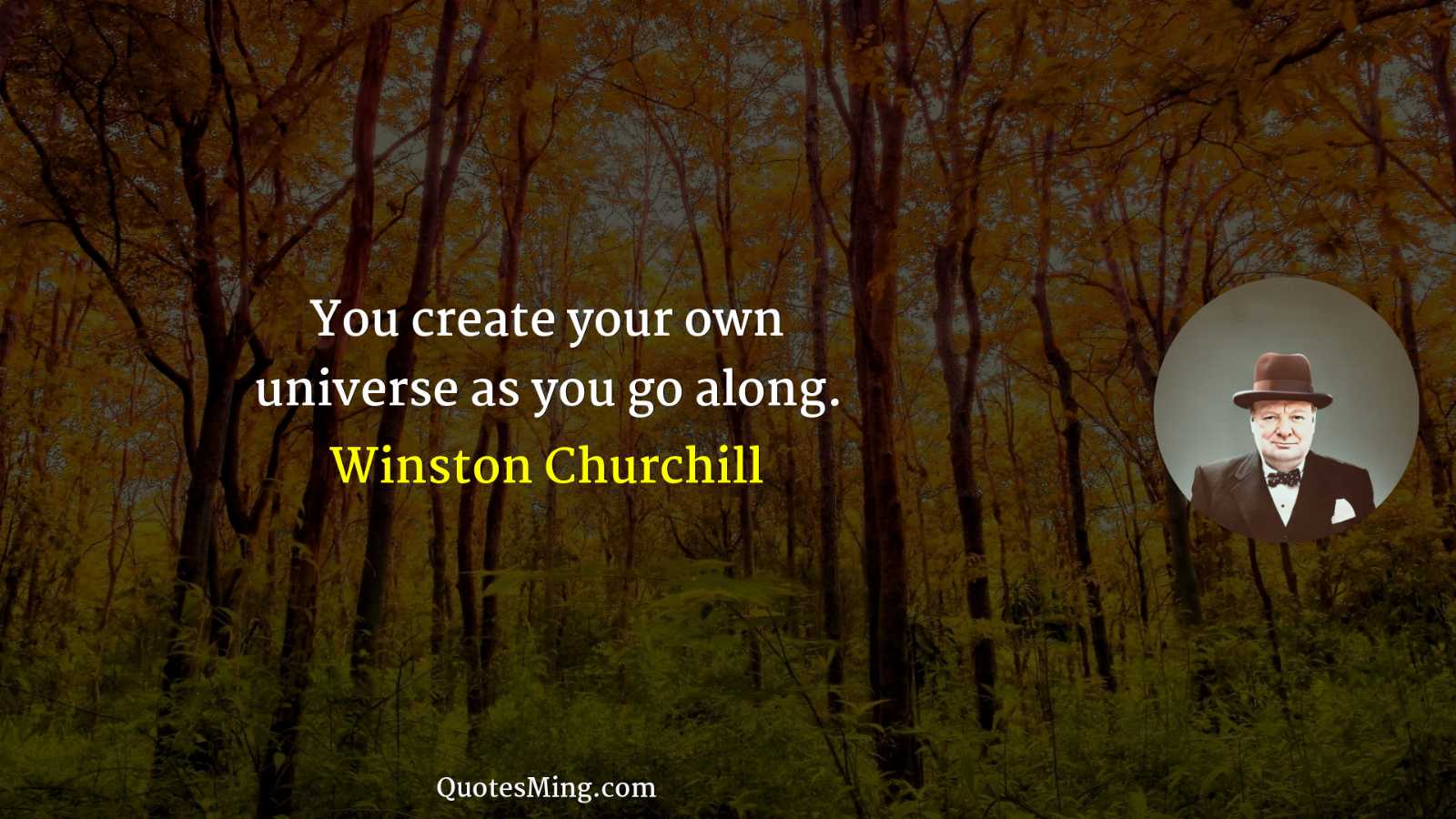 You create your own universe as you go along